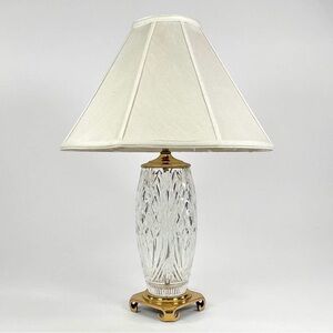 Waterford Crystal and Brass Table Lamp